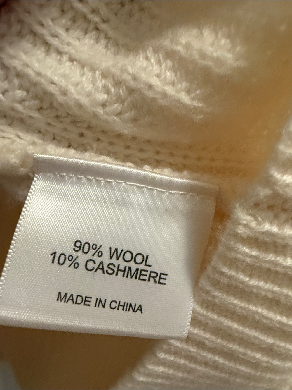 Cream Ribbed Knit Sweater - Picture 6 of 6